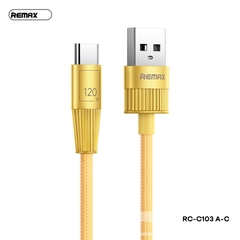 Cáp sạc nhanh 120W REMAX RC-C103 (usb ra Type C) dây dù chính hãng [BH 1 năm]
