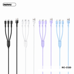 Cáp sạc nhanh 66w 3 đầu Remax RC-C120 đa năng chính hãng [BH: 1 NĂM]