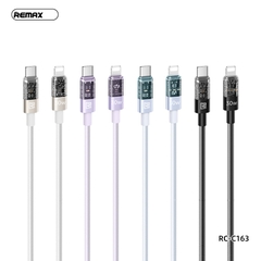 Cáp sạc nhanh 30W REMAX RC-C163 (c-l 1.2m) type c ra iphone lightning dây dù chính hãng [BH 1 năm]