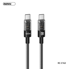 Cáp sạc nhanh 100W REMAX RC-C162 (c-c) 2 đầu Type-C ra TypeC dây dù chính hãng [BH 1 năm]
