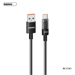 Cáp sạc nhanh 66W REMAX RC-C161 (usb ra Type C) dây dù chính hãng [BH 1 năm]