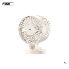 Quạt để bàn Remax F37 mini 2 tốc độ gió xoay 15 độ/ 30 độ cánh quạt kép chính hãng [BH: 1 NĂM]