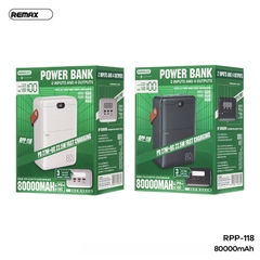 Pin sạc nhanh 27w Remax RPP-118 80.000mAh dự phòng PD 22.5w QC3.0 chính hãng [BH: 1 NĂM]