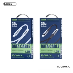 Cáp sạc nhanh 30w REMAX RC-C100 (c-c) 1.2m - 2 đầu type c ra type-c chính hãng [BH 1 năm]