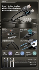 Cáp sạc nhanh 66w Remax RC-C070 usb ra Type C (a-c) dài 1.2m  chính hãng [BH: 1 năm]