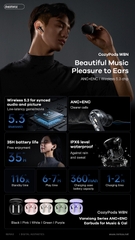 Tai nghe bluetooth REMAX COZYPODS W8N V5.3 TWS kiểu dáng airpods true wireless chính hãng [BH 1 năm]