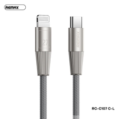 Cáp sạc nhanh 27W REMAX RC-C107 (c-l) type c ra iphone lightning dây dù chính hãng [BH 1 năm]