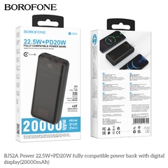 Pin sạc dự phòng sạc nhanh Borofone BJ52A 20.000mAh 22.5w+PD20W chính hãng [BH 1 Năm]