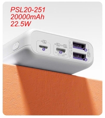 Pin sạc dự phòng ROMOSS PSL20 20000mAh pin sạc nhanh 22.5w có đèn báo sạc siêu đẹp