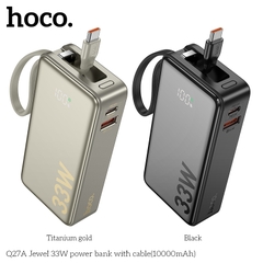 Pin sạc nhanh 33w Hoco Q27A 10.000mAh dự phòng kèm cáp sạc liền pin chính hãng [BH: 1 NĂM]