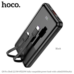 Pin sạc dự phòng sạc nhanh Hoco Q9 Pro Có màn hình led 10.000mAh 22.5W+ PD20W chính hãng kèm 2 dây liền thân [BH: 1 NĂM]