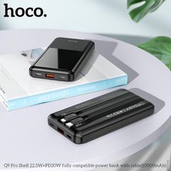 Pin sạc dự phòng sạc nhanh Hoco Q9 Pro Có màn hình led 10.000mAh 22.5W+ PD20W chính hãng kèm 2 dây liền thân [BH: 1 NĂM]