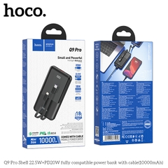 Pin sạc dự phòng sạc nhanh Hoco Q9 Pro Có màn hình led 10.000mAh 22.5W+ PD20W chính hãng kèm 2 dây liền thân [BH: 1 NĂM]
