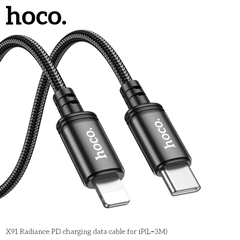Cáp sạc nhanh 20w HOCO X91 (3m c-l) Type C ra iPhone Lightning PD chính hãng [BH 1 năm]