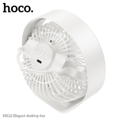 Quạt để bàn Hoco HX22 tích điện, pin 1800mAh chính hãng (135*135*64mm) [BH: 1 NĂM]