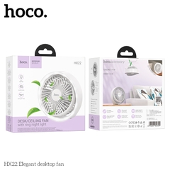 Quạt để bàn Hoco HX22 tích điện, pin 1800mAh chính hãng (135*135*64mm) [BH: 1 NĂM]