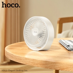 Quạt để bàn Hoco HX22 tích điện, pin 1800mAh chính hãng (135*135*64mm) [BH: 1 NĂM]