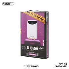 Pin sạc nhanh 22.5W REMAX RPP-60 10.000mAh dự phòng siêu mỏng gọn PD QC3.0 chính hãng [BH 1 năm]