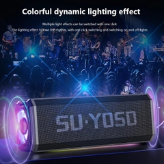 Loa bluetooth karaoke YOSD YS-228 HIFI DJ kèm 2 micro không dây có đèn led RGB siêu đẹp cực hay xách tay chính hãng, công suất 20W[BH 6 tháng]