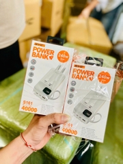 Pin sạc nhanh 240W max SYC S161 40.000mAh, có màn hình hiển thị %, cáp liền thân, cóc móc treo pin chính hãng [BH: 1 NĂM]