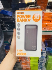 Pin sạc nhanh 2.1A SYC S236 20000mAh mỏng gọn chính hãng [BH: 1 NĂM]