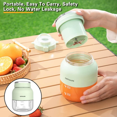 Máy xay sinh tố cầm tay OSTMARS 2in1 kiêm bình đựng nước có ống hút [BH: 1 Tuần]