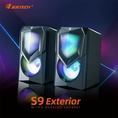 Loa vi tính 3.5 JERTECH S9 mẫu loa có đèn led siêu đẹp