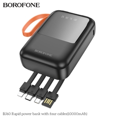 Pin sạc dự phòng Borofone BJ60 10.000mAh kèm cáp sạc liền pin kiêm đèn pin siêu sáng [BH: 1 NĂM]