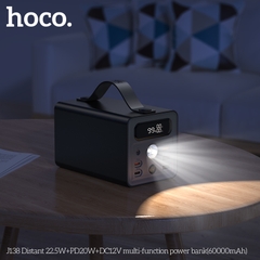 Pin sạc nhanh 22.5W Hoco J138, 60.000mAh có màn hình hiển thị %pin, chức năng đèn pin, có quai cầm tiện lợi [BH: 1 NĂM]