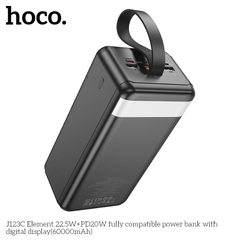Pin sạc nhanh 22.5w HOCO J123C 60.000mAh dự phòng có đèn pin chính hãng [BH 1 năm]