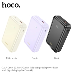 Pin sạc dự phòng sạc nhanh HOCO Q21A 20.000mAh 22.5W+PD20W, có màn hình led chính hãng [BH 1 NĂM]