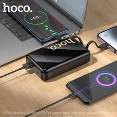 Pin sạc dự phòng sạc nhanh 22.5W HOCO Q37A 20000 mẫu mini kèm 2 cáp iphone Type C siêu tiện lợi [BH 1 Năm]