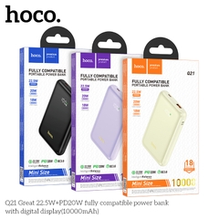 Pin sạc nhanh 22.5w HOCO Q21 10.000mAh dự phòng 22.5W+PD20W, có màn hình led chính hãng [BH 1 NĂM]
