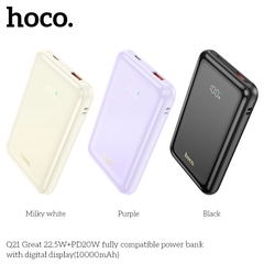 Pin sạc nhanh 22.5w HOCO Q21 10.000mAh dự phòng 22.5W+PD20W, có màn hình led chính hãng [BH 1 NĂM]