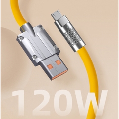 Cáp sạc siêu nhanh 120W usb ra samsung micro (không hộp) mập dây silicon chống rối chống đứt đầu cáp kiêm loại siêu bền [BH 3 Tháng] / pktn sale