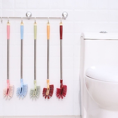 Chổi bàn chải cọ vệ sinh toilet cán dài 2 đầu đa năng