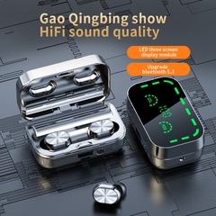 Tai nghe bluetooth mini YD05 màn hình led (2 tai kiểu airpods có doc sạc) nhỏ gọn [BH: 3 THÁNG]