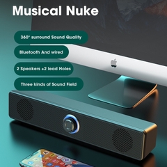Loa bluetooth kiêm loa vi tính 2.0 Leerfei E-350T loa kiểu soundbar dài để bàn [BH 3 tháng]