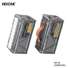 Pin sạc nhanh 100W Wekome WP-08 50.000mAh dự phòng chính hãng [BH: 1 năm]