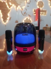Loa bluetooth karaoke COMENCN CN-616 kèm 2 micro không dây hát karaoke có đèn led [BH 6 tháng]