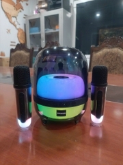 Loa bluetooth karaoke COMENCN CN-616 kèm 2 micro không dây hát karaoke có đèn led [BH 6 tháng]