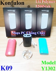 Pin sạc dự phòng Konfulon Y1302 dự phòng 5.200mAh pin polymer siêu nhỏ gọn chính hãng [BH 6 tháng] xc23 / pktn sale