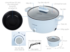 Nồi lẩu điện 3.5L SunHouse SH4528 [BH: 1 tháng]