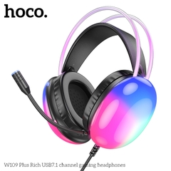 Tai nghe Headphone Chụp tai Gaming HOCO W109 Plus Rich có dây USB 7.1 chính hãng [BH 1 NĂM]
