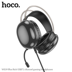 Tai nghe Headphone Chụp tai Gaming HOCO W109 Plus Rich có dây USB 7.1 chính hãng [BH 1 NĂM]