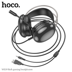 Tai nghe Headphone Chụp tai Gaming HOCO W109 Rich có dây chính hãng [BH 1 NĂM]