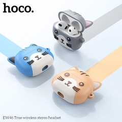 Tai nghe bluetooth HOCO EW46 True wirless V5.3 kiểu dáng Airpods PRO3 kèm bóp đựng hình thú chính hãng [BH 1 năm]