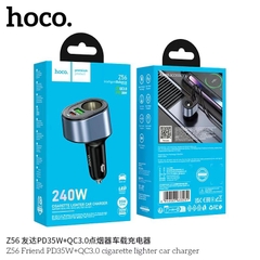Cóc sạc nhanh 35w xe hơi HOCO Z56 tẩu sạc 1 cổng usb 1 cổng typec chính hãng [BH 1 năm]