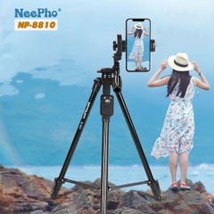 Kẹp giá đỡ điện thoại 3 chân NEPHOO NP-8810 CÓ REMOTE xịn [BH: 1 TUẦN]