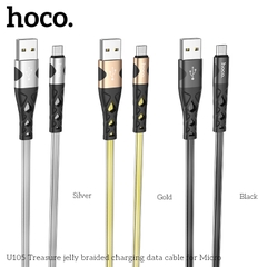 Cáp sạc nhanh 2.4A HOCO U105 Micro 1m (usbA ra Micro; a-m) dây dù chính hãng